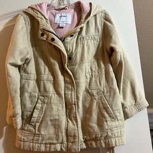 🎀 OLD NAVY Toddler Utility Jacket hoodie w functional pocket. Keep her Warm 4T